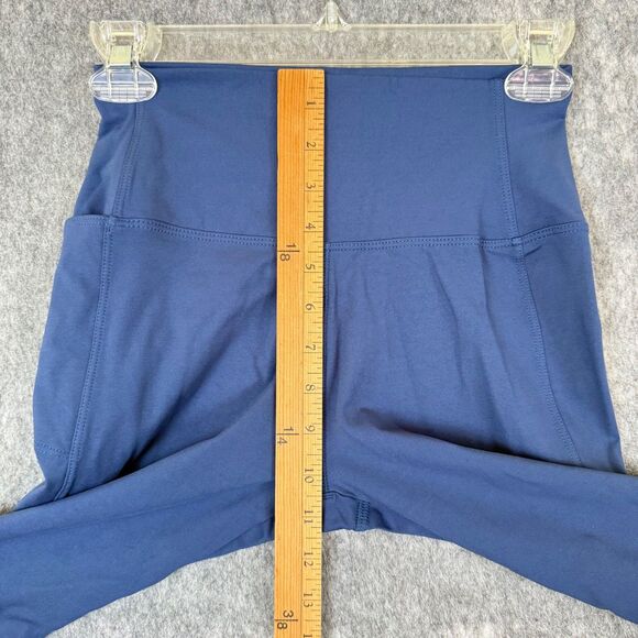 American Giant Leggings Blue Gray Gym Workout Athletic Pocket Size 6 Made USA - Picture 9 of 10